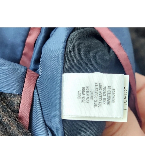 Bonobos Men's The Italian Wool Houndstooth Car Button Up Coat Size M - Picture 8 of 13